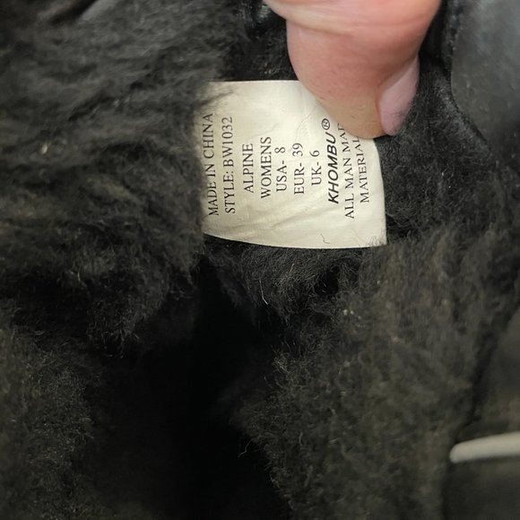 Khombu Black Snow Boots Sz 8 - Picture 5 of 6